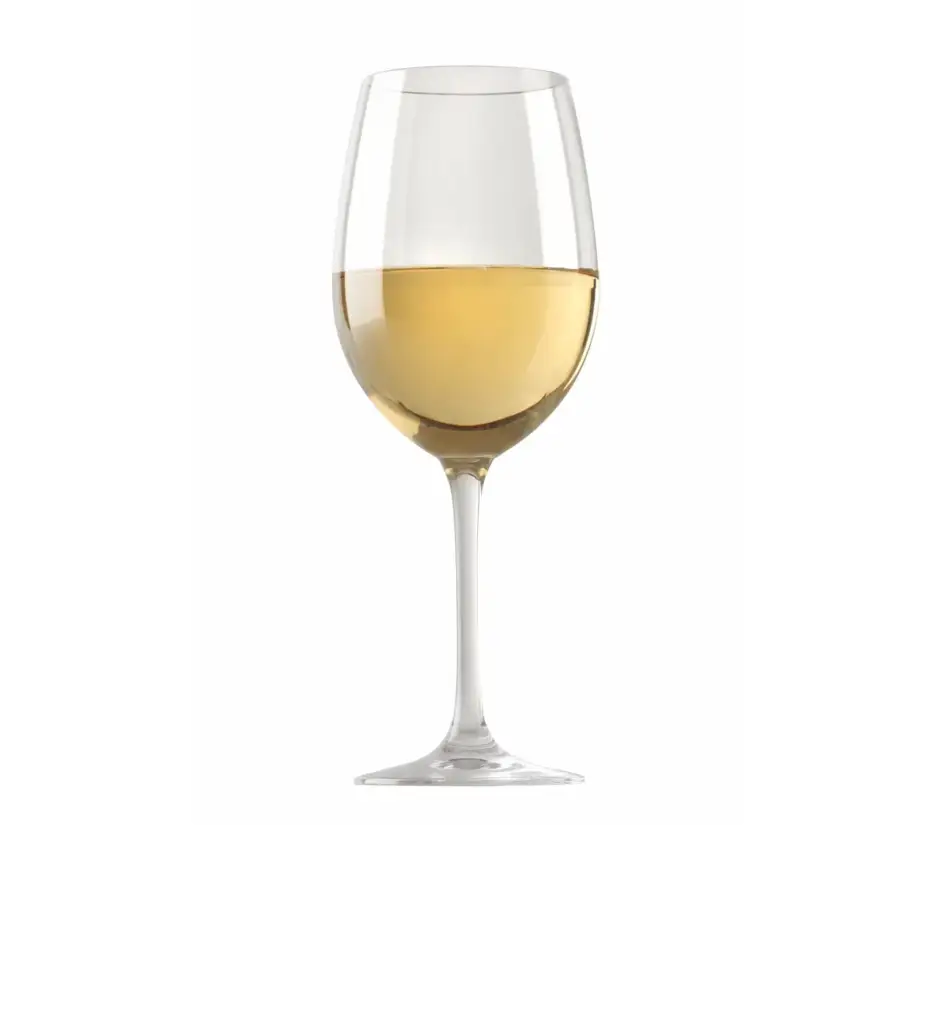 Glass of Chardonnay (yellow in color)