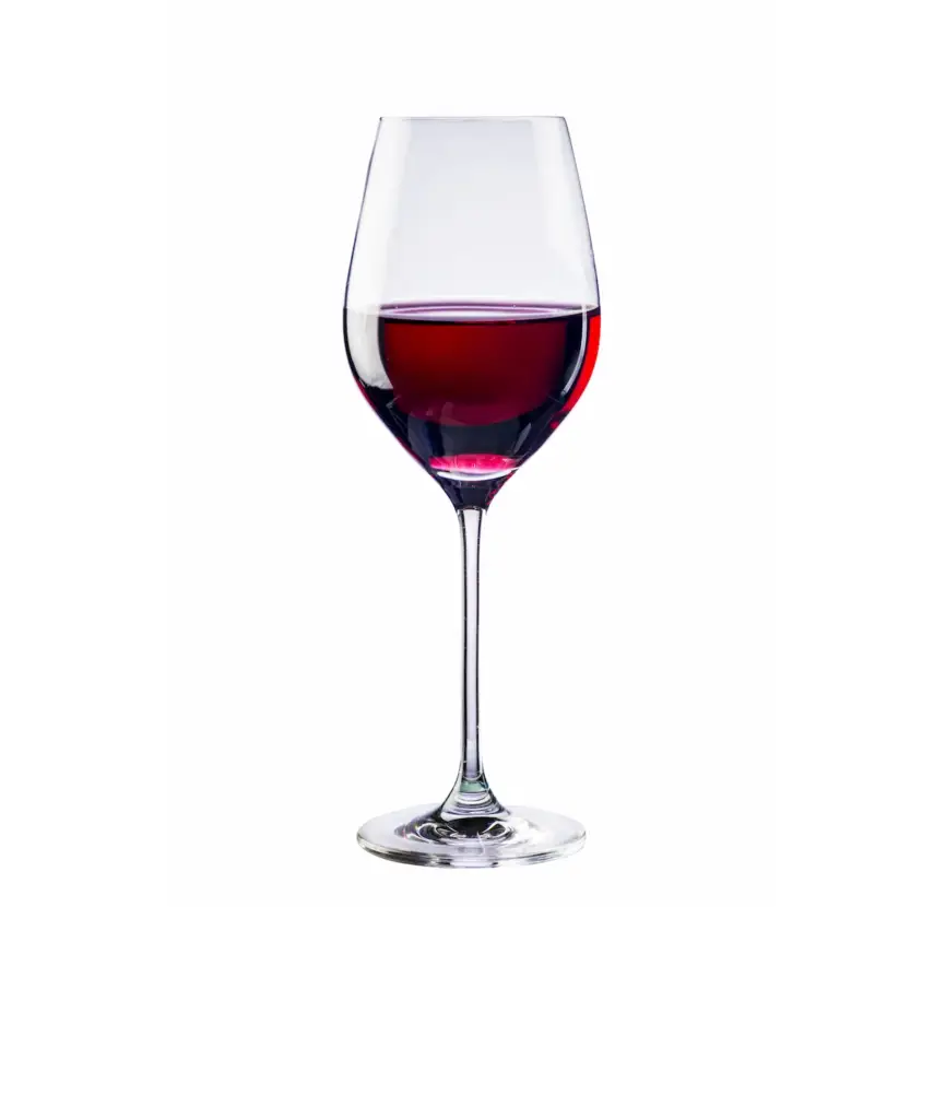 Glass of Pinot Noir (red in color)