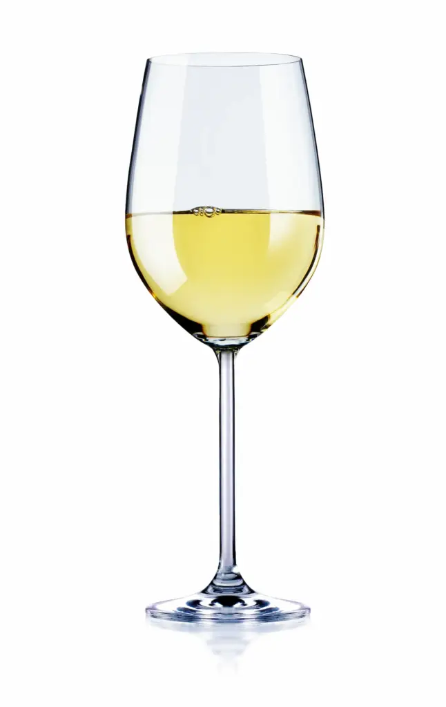 Glass of Sauvignon Blanc (yellow in color)